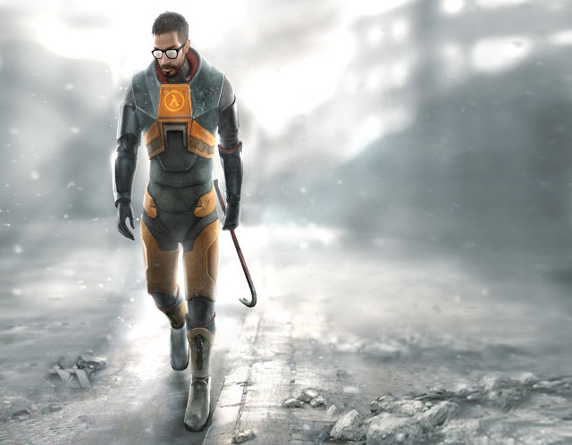 Man beard backpack walking snow free wallpaper - medium preview image
