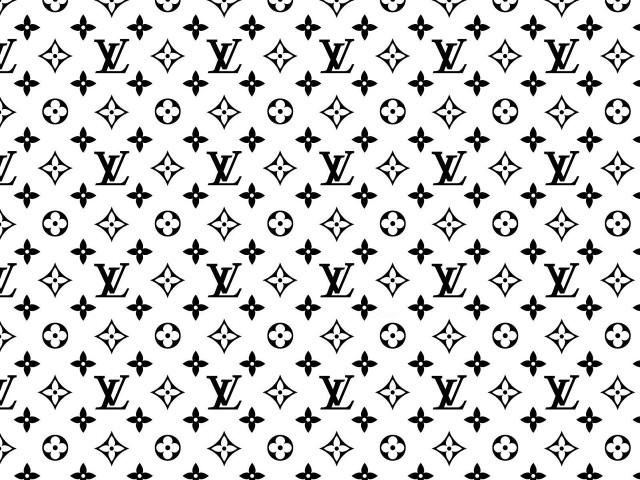 Black white louis vuitton pattern #2 free wallpaper - medium preview image