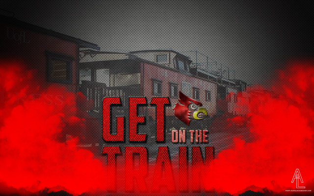 Red smoke get on train free wallpaper - medium preview image