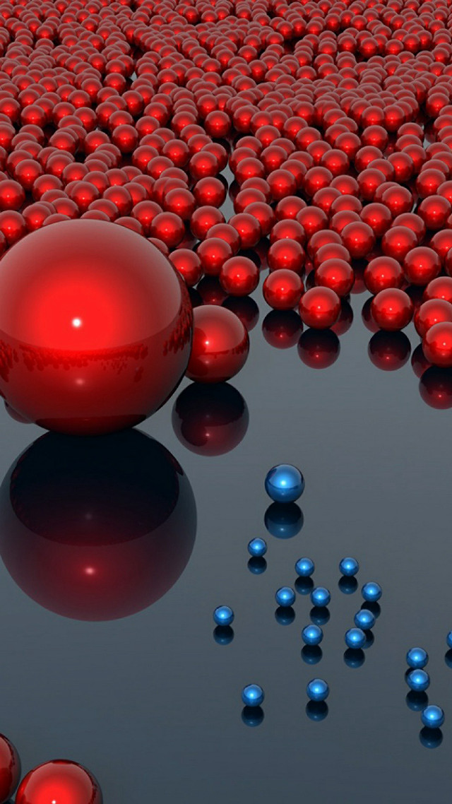 Red ball blue balls black free wallpaper - medium preview image