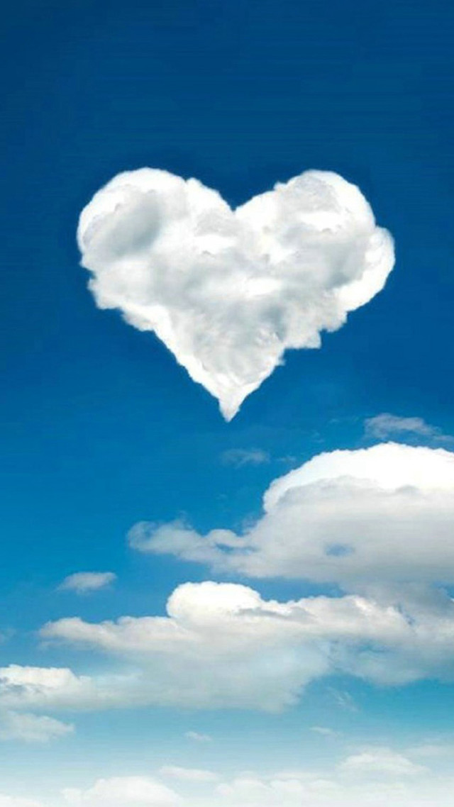 Heart shaped cloud sky field free wallpaper - medium preview image