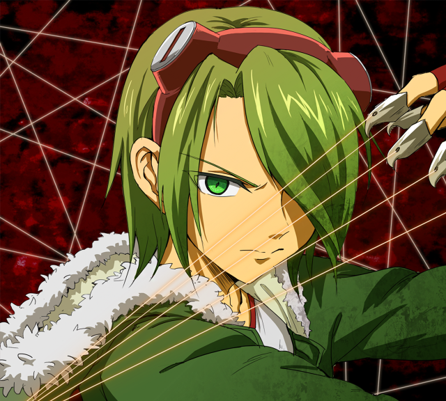 Anime green hair glasses cell free wallpaper - medium preview image