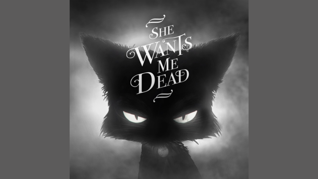 Black cat glowing eyes furry free wallpaper - medium preview image