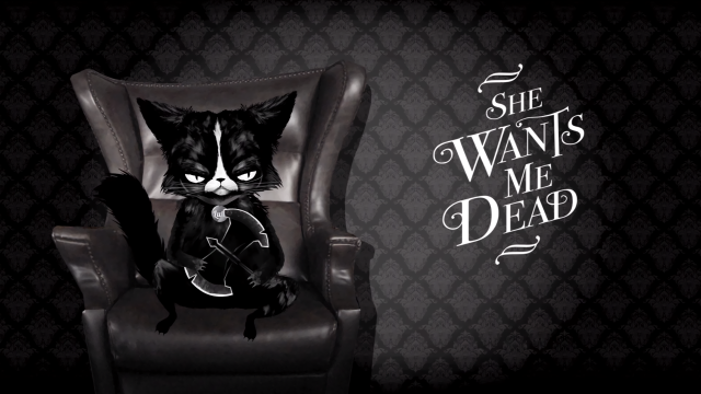 Black white cat sitting argyle free wallpaper - medium preview image
