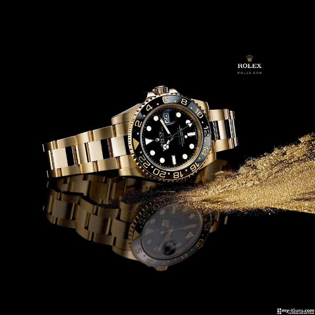 Rolex black dial gold bracelets free wallpaper - medium preview image