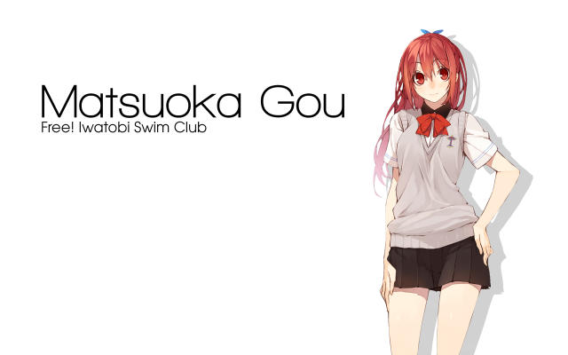 Red haired girl bow tie #3 free wallpaper - medium preview image