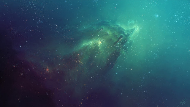 Large star cluster blue sky #2 free wallpaper - medium preview image