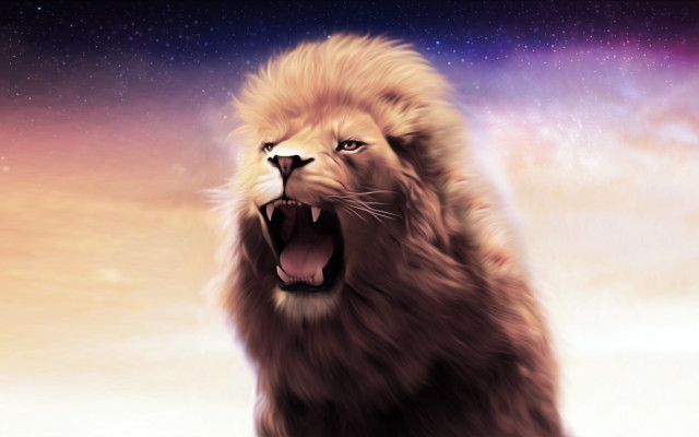 Lion open mouth carlos catasse free wallpaper - medium preview image