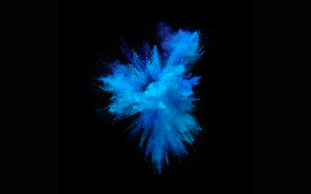Blue powder explosion dark sky free wallpaper - medium preview image