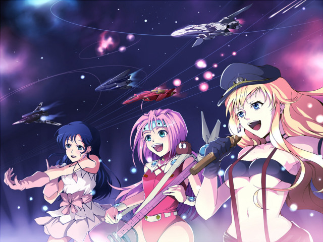 Anime girls stars planets night free wallpaper - medium preview image