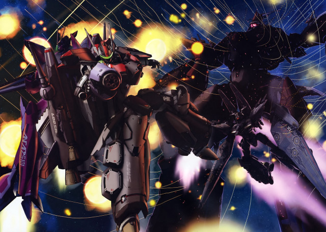 Robot gun sword lights stars free wallpaper - medium preview image