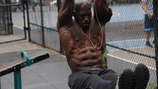 Back exercise man headphones gritty free wallpaper - medium preview image