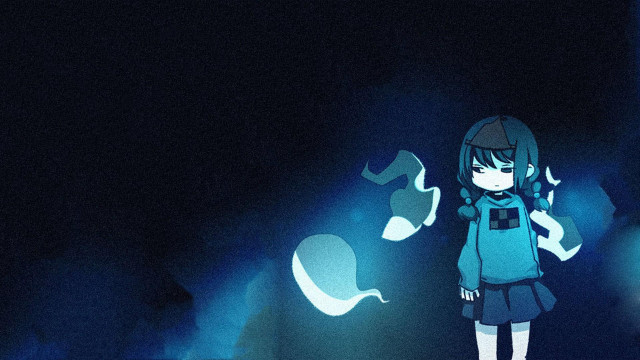 Girl dark light face hands free wallpaper - medium preview image