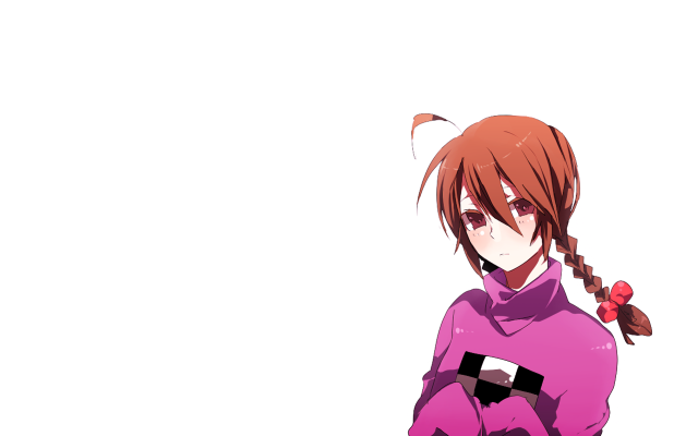 Woman ponytail white background red free wallpaper - medium preview image