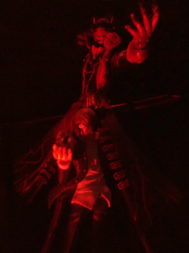 Creepy man dark flashlight hand free wallpaper - medium preview image