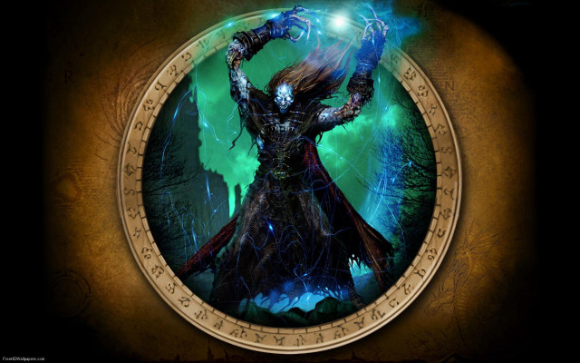 Man strange costume sword glowing free wallpaper - medium preview image