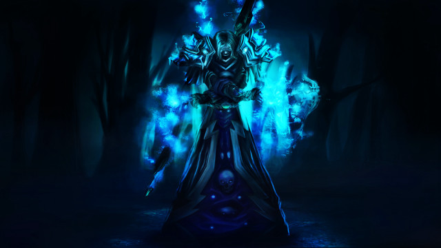 Dark skinned woman sword forest free wallpaper - medium preview image