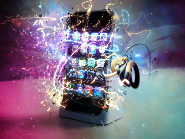 Cell phone ring lights phone free wallpaper for desktop - medium preview image