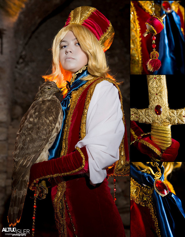 Woman red gold costume bird free wallpaper - medium preview image
