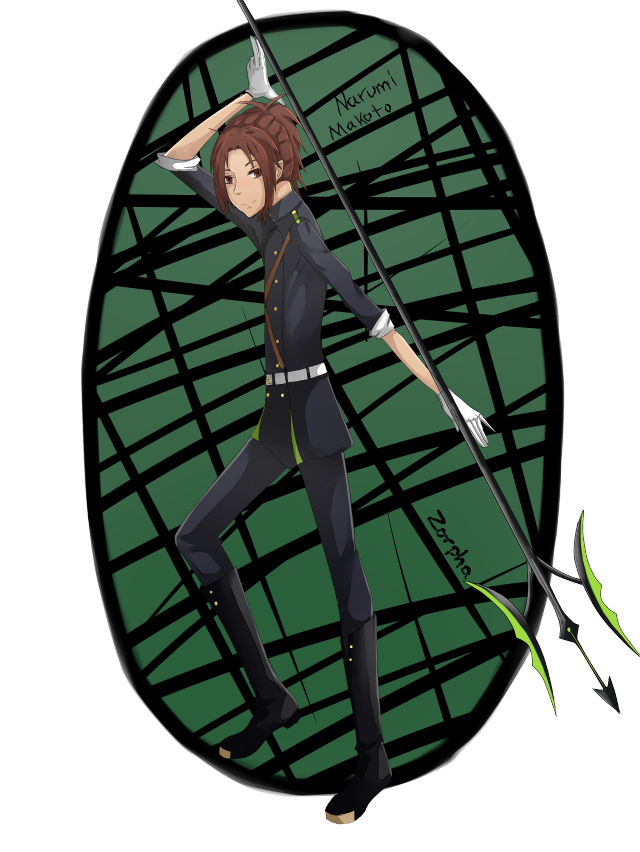 Woman uniform sword bow portrait free wallpaper - medium preview image