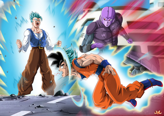 Cartoon men fighting street car free wallpaper - medium preview image