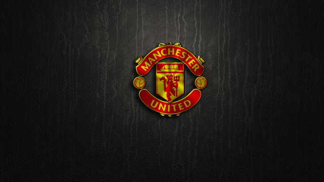 Manchester united crest woodgrain black free wallpaper - medium preview image