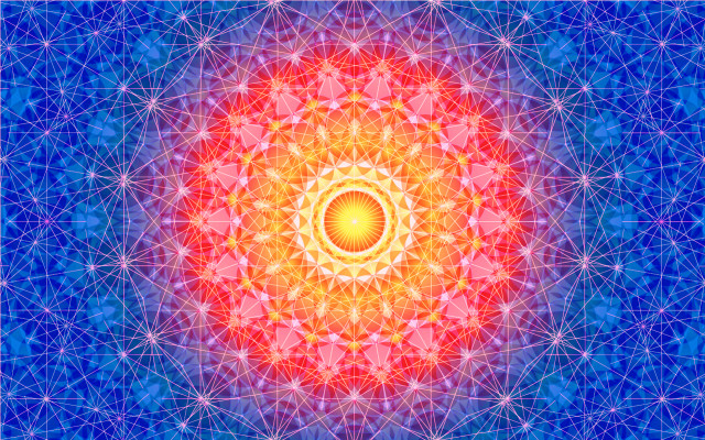Colorful abstract intricate sun sacred free wallpaper - medium preview image