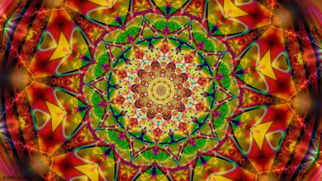 Colorful kaleidoscope design red free wallpaper - medium preview image