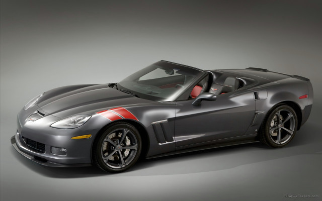 Silver sports car red stripe #9 free wallpaper - medium preview image