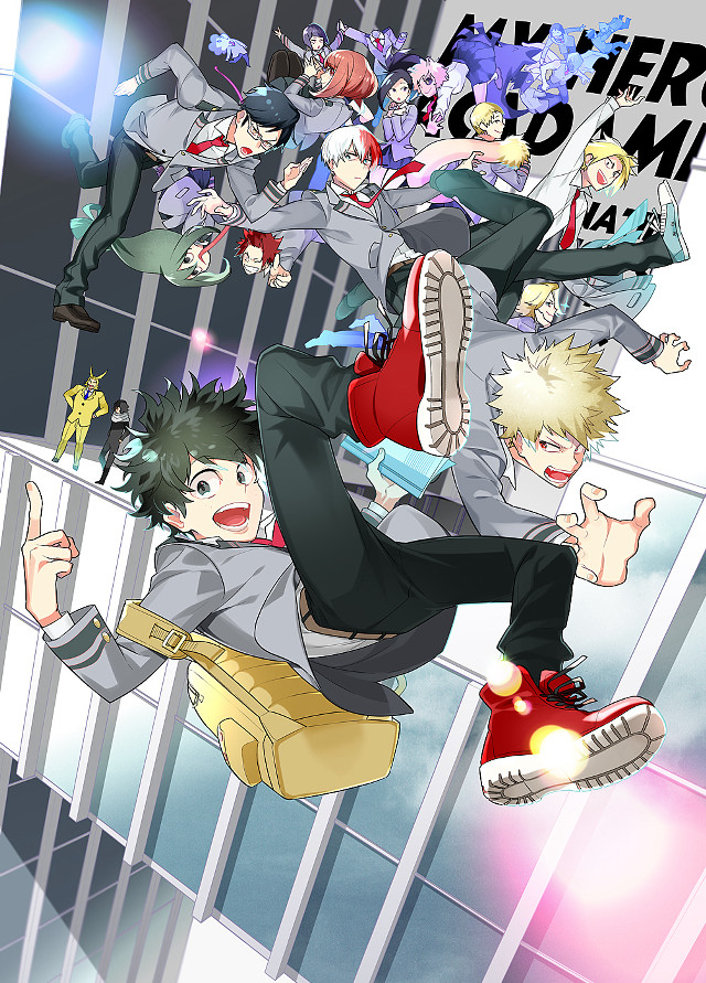 Anime characters hanging out building free wallpaper - medium preview image