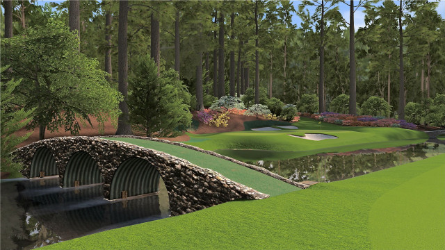 Golf course bridge pond green free wallpaper - medium preview image