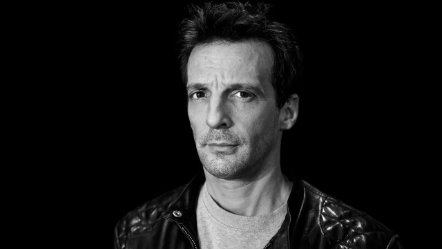 Man leather jacket serious look #6 free wallpaper - medium preview image