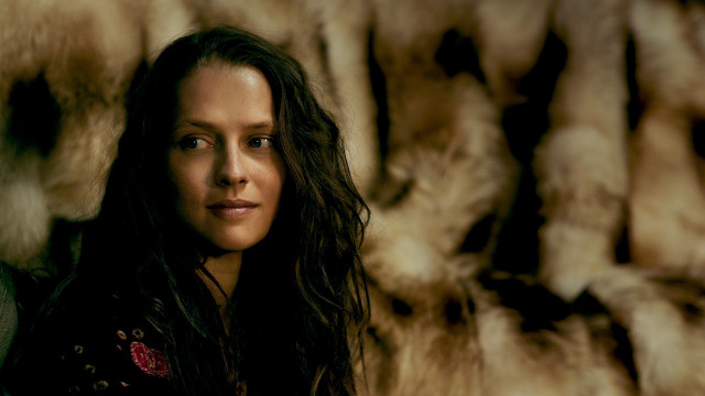 Woman long hair smiling fur free wallpaper - medium preview image