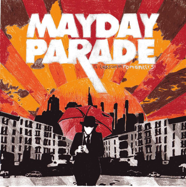 Mayday parade man umbrella cityscape free wallpaper - medium preview image