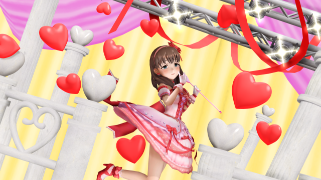 Girl dress cellphone stage hearts free wallpaper - medium preview image