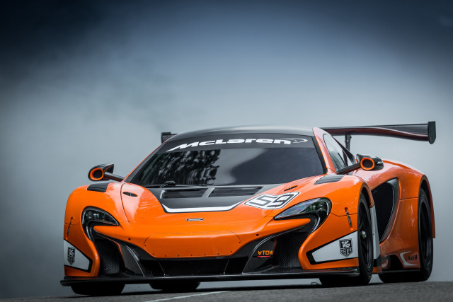 Orange sports car track smoke free wallpaper - medium preview image