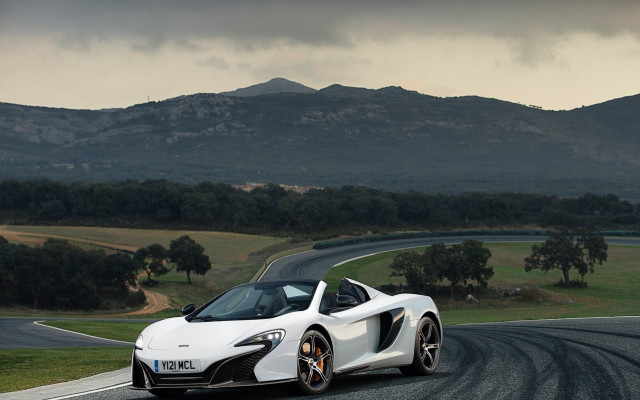 White sports car winding road #2 free wallpaper - medium preview image