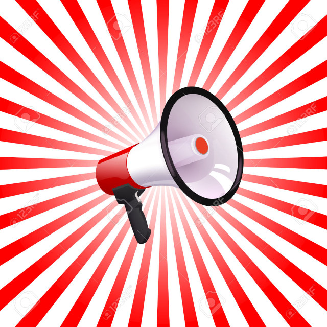 Red white megaphone background stock free wallpaper - medium preview image