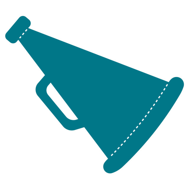 Blue white bullhorn icon dotted free wallpaper - medium preview image