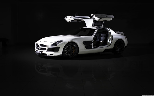 White sports car open doors #2 free wallpaper - medium preview image