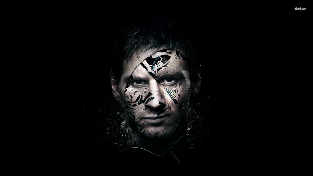 Skull painted man cross face free wallpaper - medium preview image
