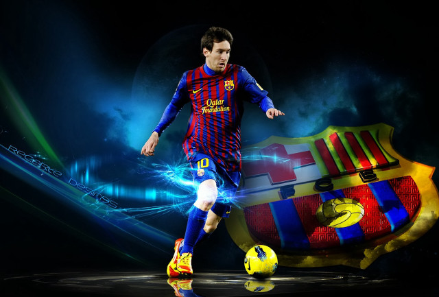Man blue red uniform soccer free wallpaper - medium preview image