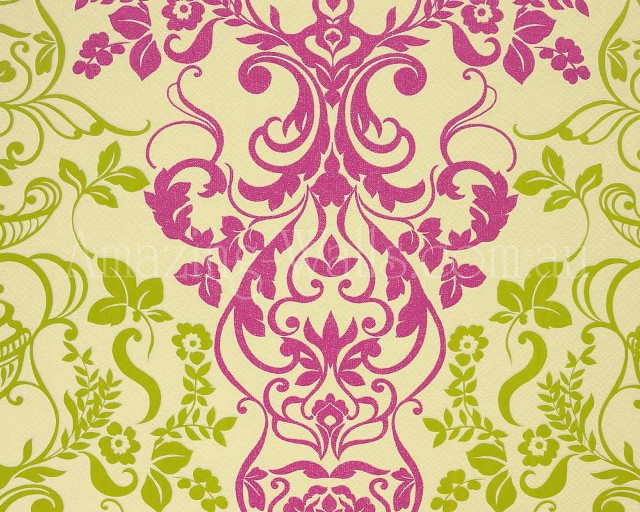 Pink green floral wallpaper design free wallpaper - medium preview image