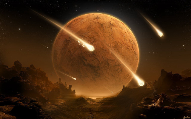 Rocky planets group star background free wallpaper - medium preview image