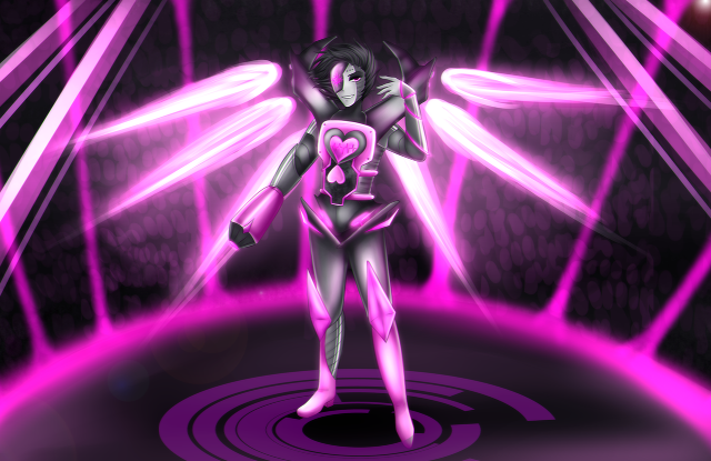 Cartoon character pink light wings free wallpaper - medium preview image