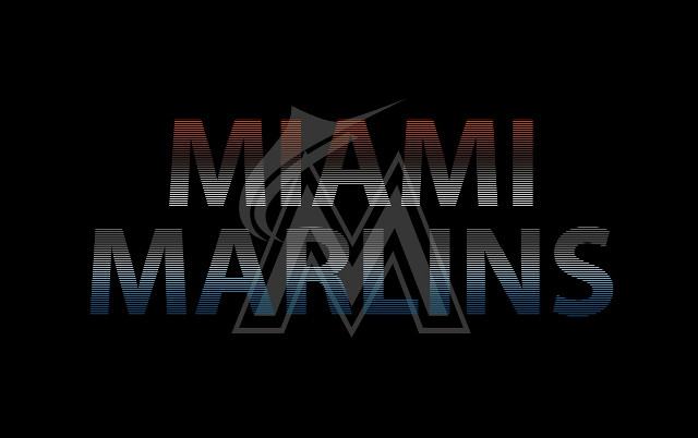 Miami marlins logo black background free wallpaper - medium preview image