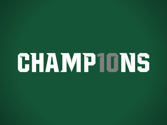 Green background champs white letters free wallpaper - medium preview image