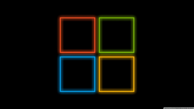 Black background neon square middle free wallpaper - medium preview image
