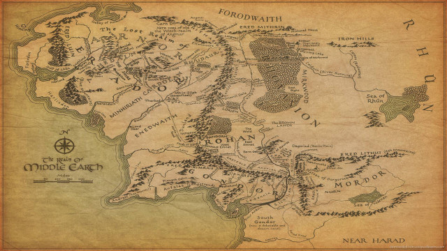 Middle earth adventure map places free wallpaper - medium preview image