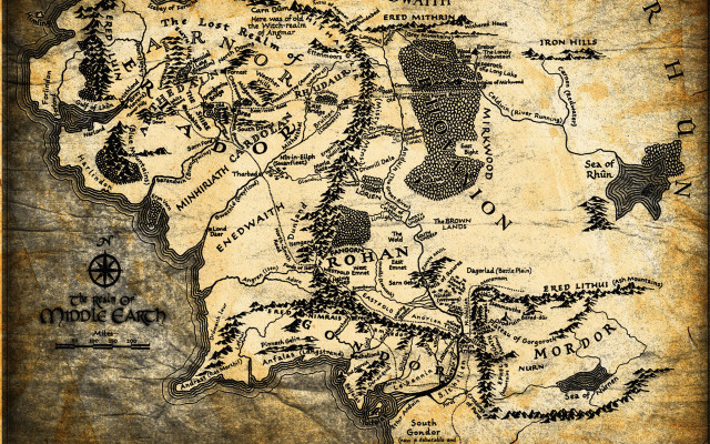 Middle earth map places animals free wallpaper - medium preview image